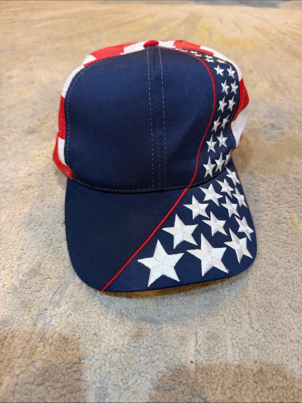 American Flag Stars And Stripes Hat Cap Adjustable Strap Vintage